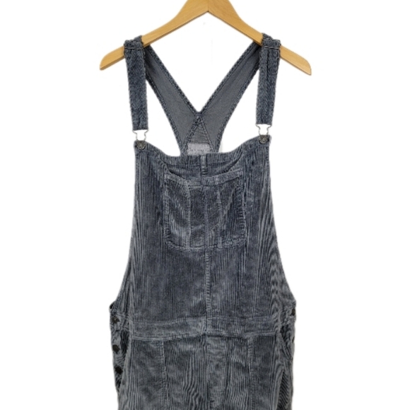🆕️American Eagle Outfitters Soft Grey  Corduroy Overalls XXL - Picture 2 of 11
